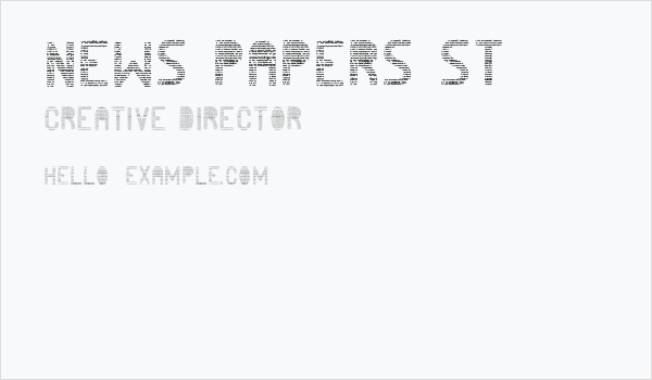 News papers st Business Card