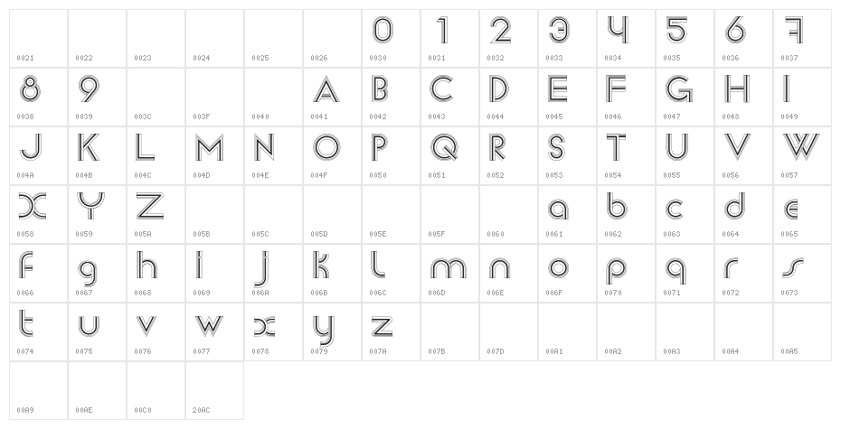 Newsense Character Map