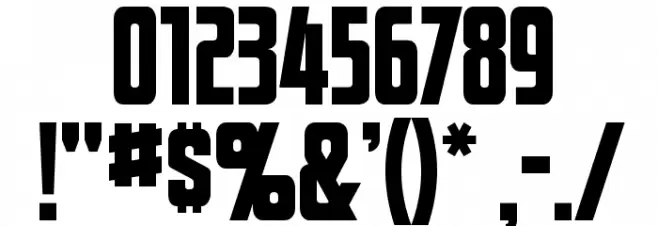 NewsflashBB Font OTHER CHARS