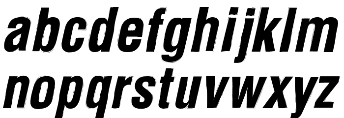 Newside FP Italic Font LOWERCASE