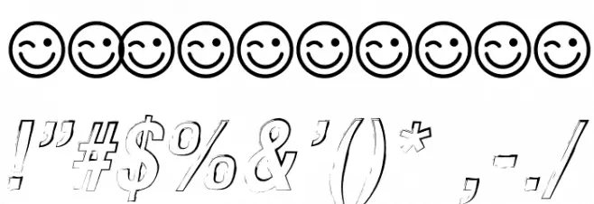 Newside FP Outline Alternate Italic Font OTHER CHARS