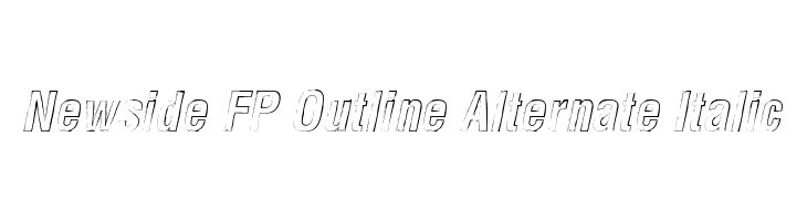 Newside FP Outline Alternate Italic  les polices de caractères gratuit tlcharger