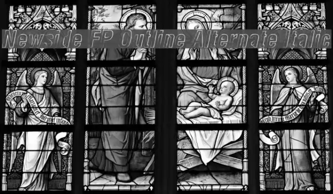 Newside FP Outline Alternate Italic Font examples