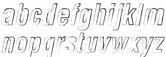 Newside FP Outline Alternate Italic 字体 小写