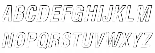 Newside FP Outline Alternate Italic フォント 大文字