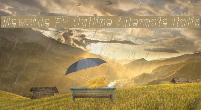 Newside FP Outline Alternate Italic Example 2