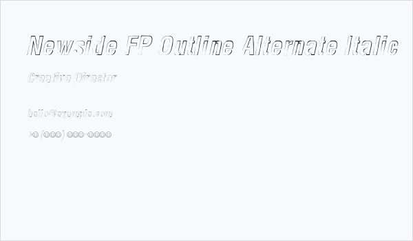 Newside FP Outline Alternate Italic Business Card