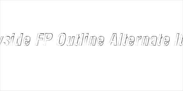 Newside FP Outline Alternate Italic Logo