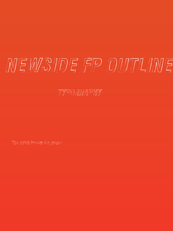 Newside FP Outline Alternate Italic Poster