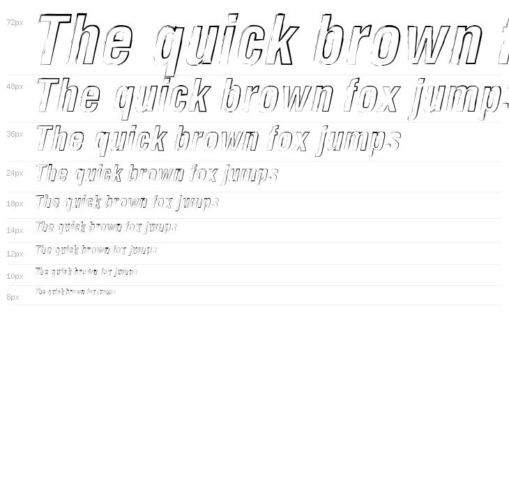 Newside FP Outline Alternate Italic Waterfall