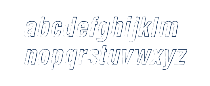 Newside FP Outline Alternate Italic Lowercase