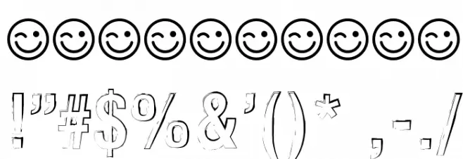 Newside FP Outline Alternate Font OTHER CHARS