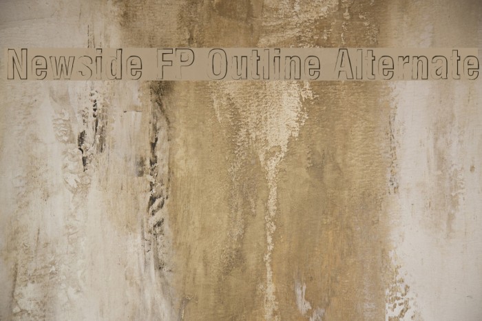 Newside FP Outline Alternate Font examples