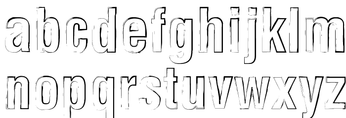 Newside FP Outline Alternate Font LOWERCASE