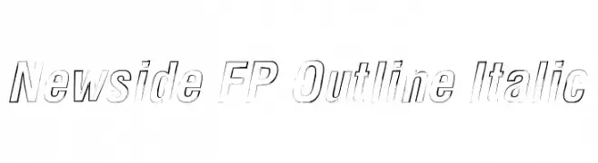 Newside FP Outline Italic  les polices de caractères gratuit tlcharger