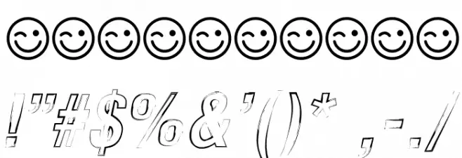 Newside FP Outline Italic Font OTHER CHARS