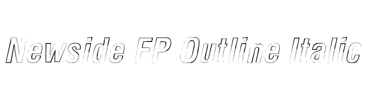 Newside FP Outline Italic  Free Fonts Download