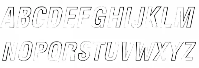 Newside FP Outline Italic Polices MAJUSCULES