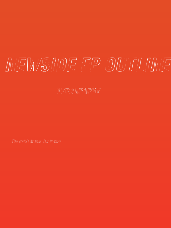 Newside FP Outline Italic Poster