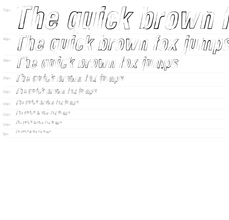 Newside FP Outline Italic Waterfall