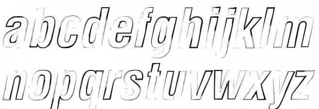 Newside FP Outline Italic خط أحرف صغيرة