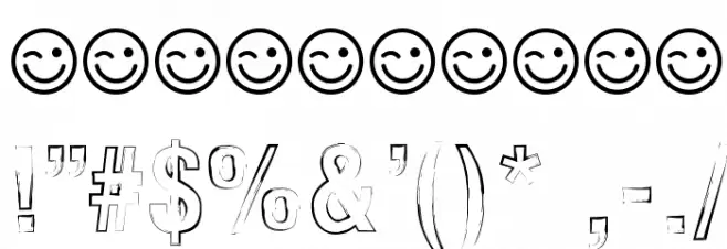 Newside FP Outline Font OTHER CHARS