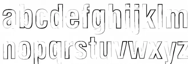 Newside FP Outline फ़ॉन्ट लोअरकेस