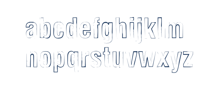 Newside FP Outline Lowercase