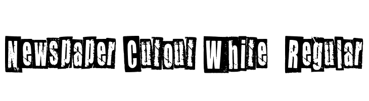 Newspaper Cutout White  Regular  لخطوط تنزيل