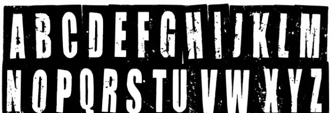 Newspaper Cutout White Regular Schriftart Groß