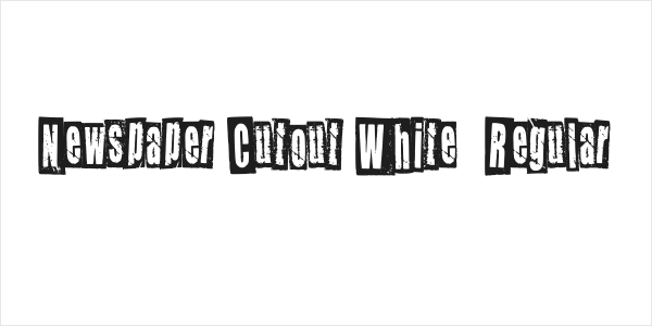Newspaper Cutout White  Regular Logo