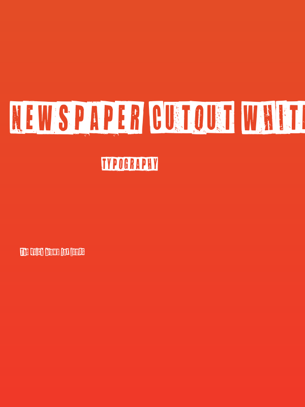 Newspaper Cutout White  Regular Poster