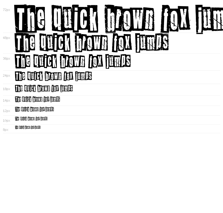 Newspaper Cutout White  Regular Waterfall