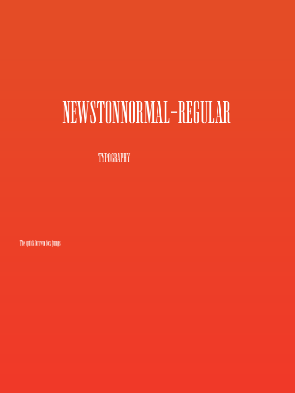 NewstonNormal-Regular Poster