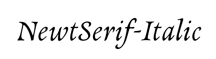 NewtSerif-Italic Fonte