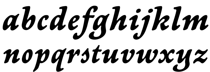 NewtSerifBold-Italic Font LOWERCASE