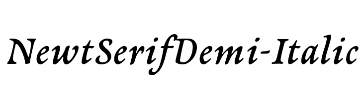 NewtSerifDemi-Italic Fonte