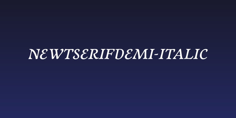 NewtSerifDemi-Italic Social Header