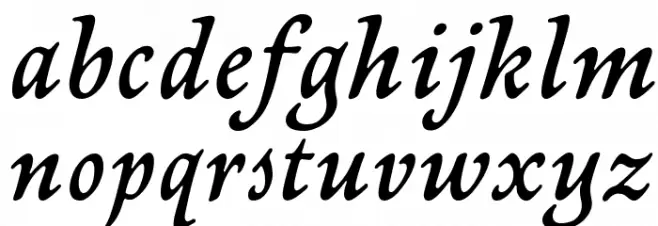 NewtSerifDemi-Italic Schriftart Kleinbuchstaben