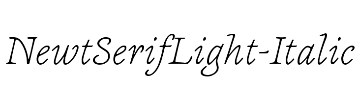 NewtSerifLight-Italic Fonte