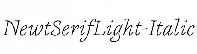 NewtSerifLight-Italic  Fuentes Gratis Descargar