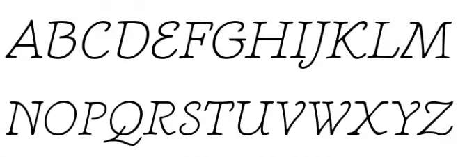 NewtSerifLight-Italic フォント 大文字