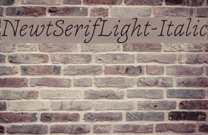 NewtSerifLight-Italic Font examples