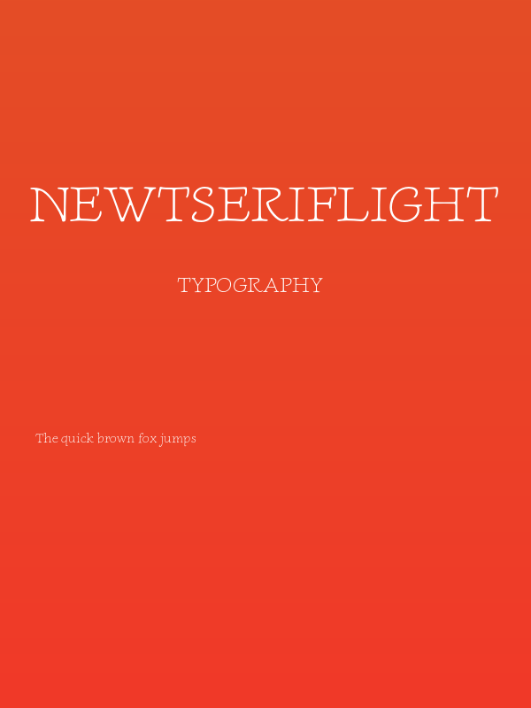 NewtSerifLight Poster