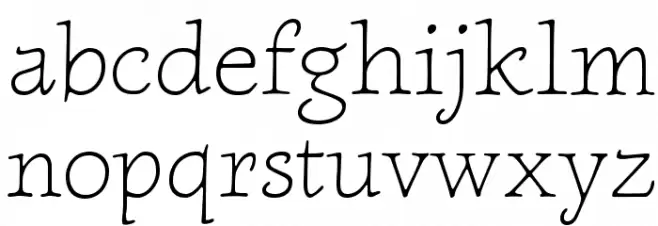 NewtSerifLight Fuentes MINÚSCULAS