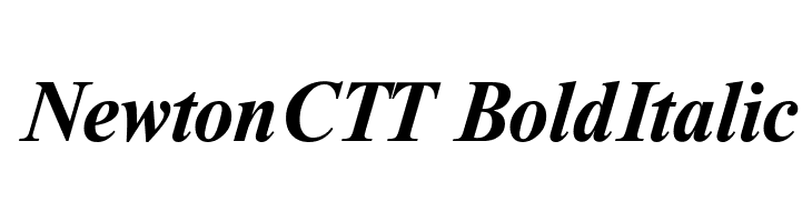NewtonCTT BoldItalic Font