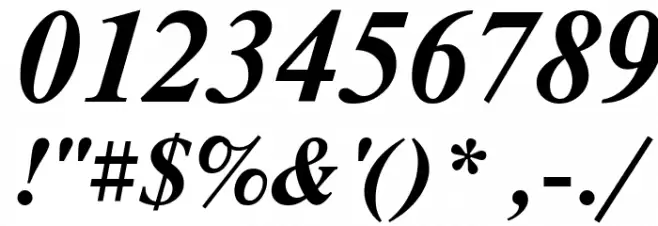 NewtonCTT BoldItalic Font OTHER CHARS