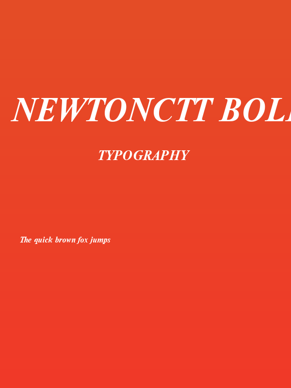 NewtonCTT BoldItalic Poster