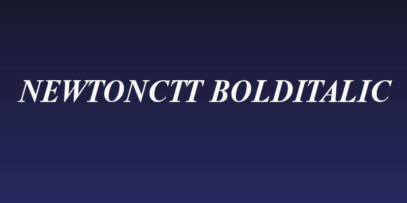 NewtonCTT BoldItalic Social Header