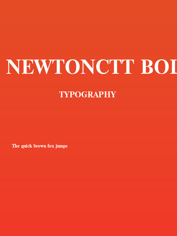 NewtonCTT Bold Poster